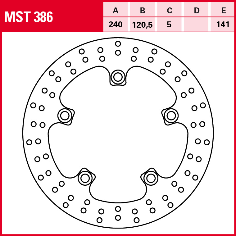 TRW brake disc Allround Fixed MST386