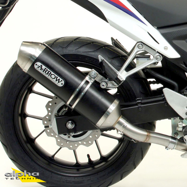 ARROW RACE TECH Exhaust for Honda CB500F / CBR500R / CB500X 2013- in Black Aluminium