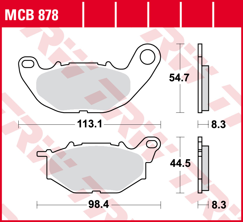 TRW Allround Brake Pad Set MCB878 Rear