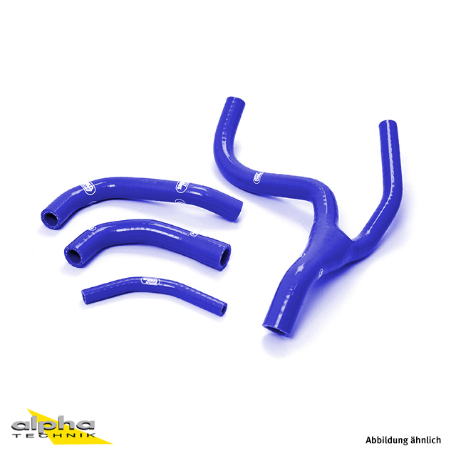 SAMCO SPORT Silicone Hose Kit Y-Piece - Race Design Blue for Suzuki RMZ250 Model Year 2013-2018