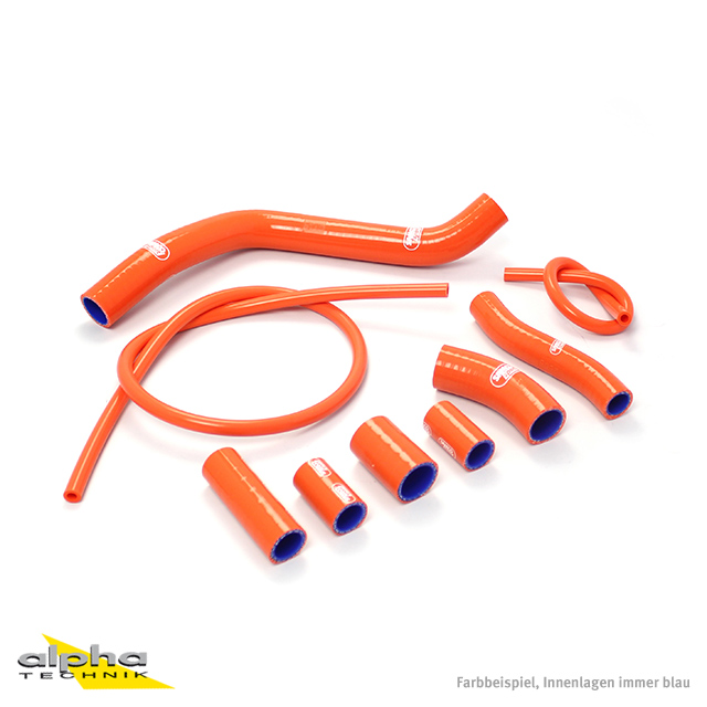 SAMCO SPORT Silicone Hose Kit Orange for KTM 950 Super Enduro R 950 Supermoto Model Year 2006-2010