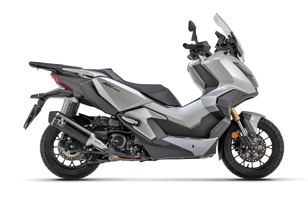 ARROW DARK URBAN exhaust for Honda ADV 350 from 2022-2025, black aluminium