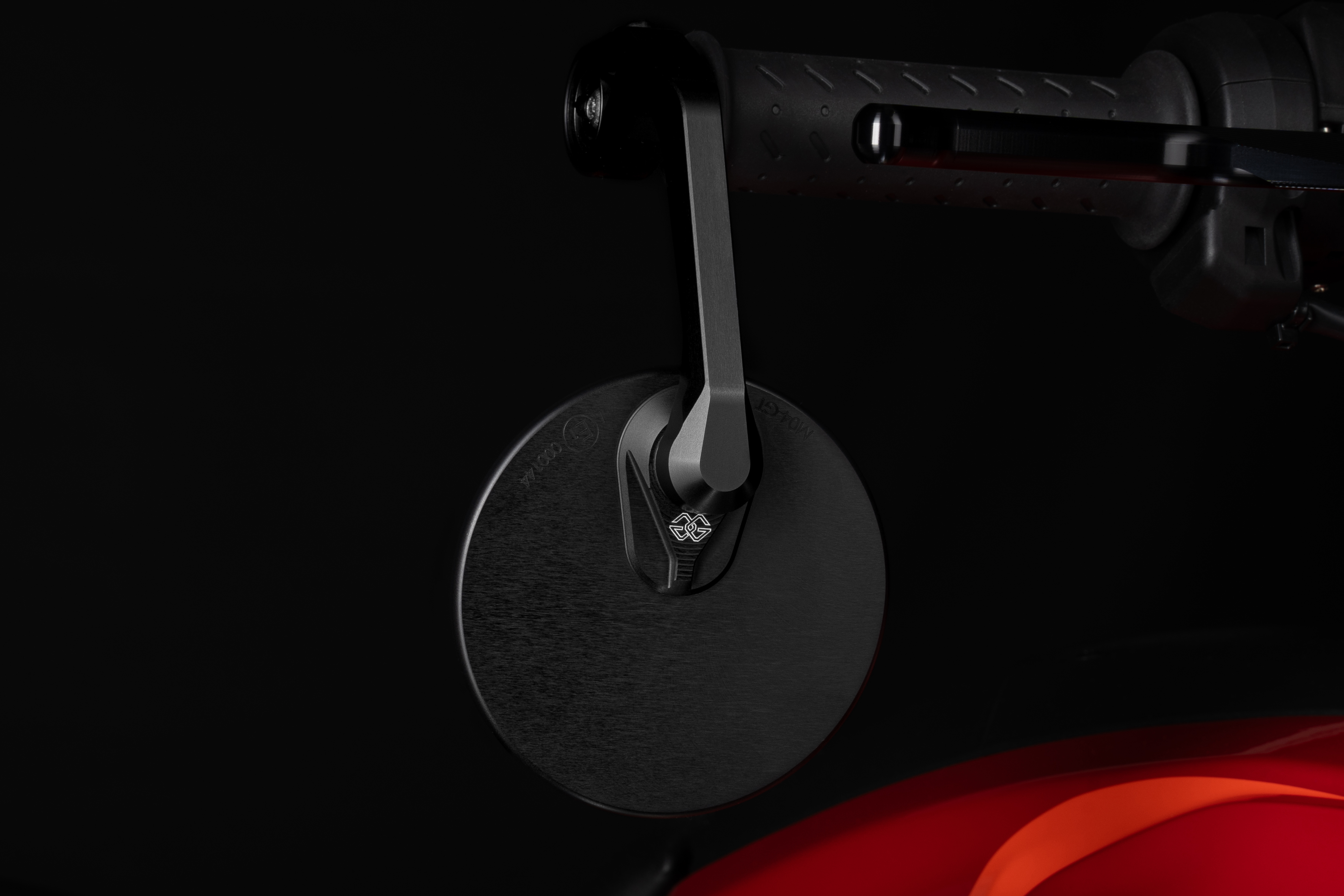 Gilles MOON Symmetrical handlebar-End Mirror, Black