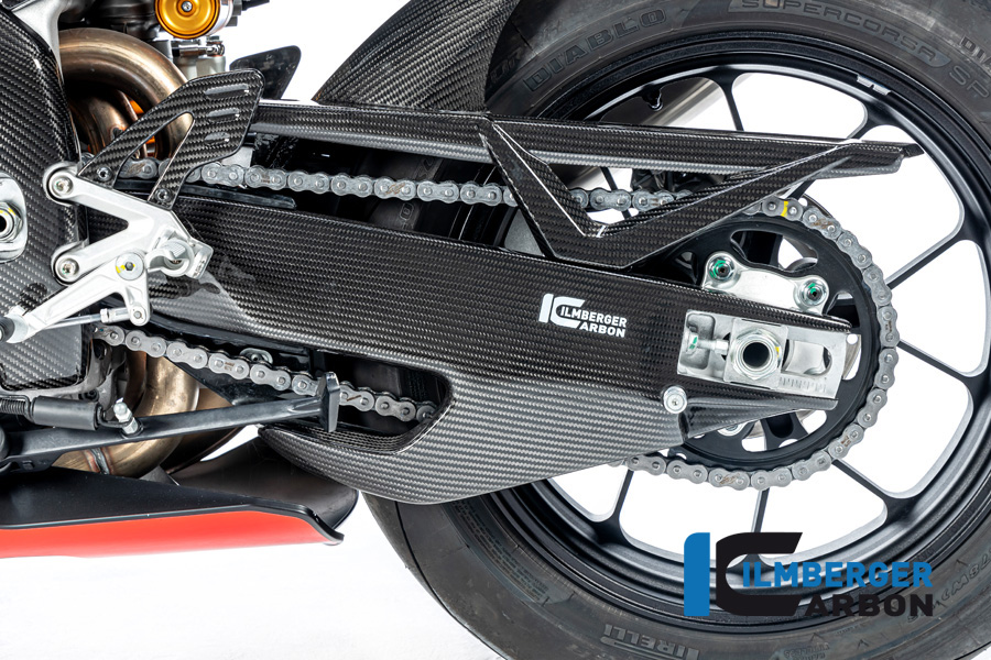 Ilmberger Carbon Swingarm Cover left side L/S gloss for Aprilia RSV4 / Tuono V4 2021-