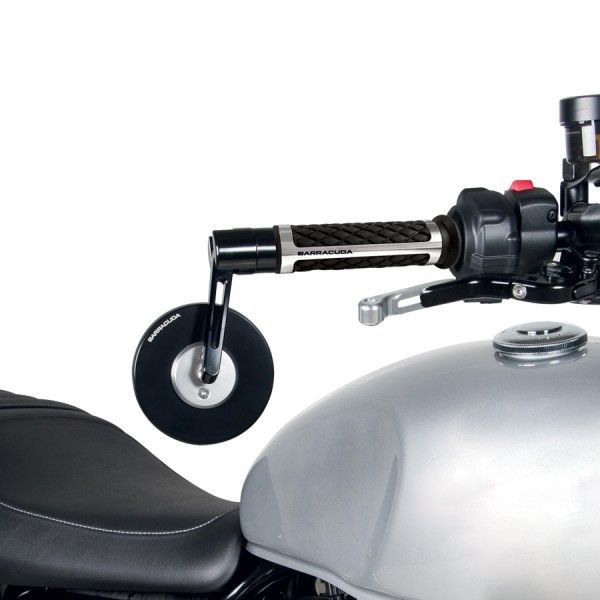 Barracuda SKIN-S BAR END B-LUX Mirror, Black/Silver