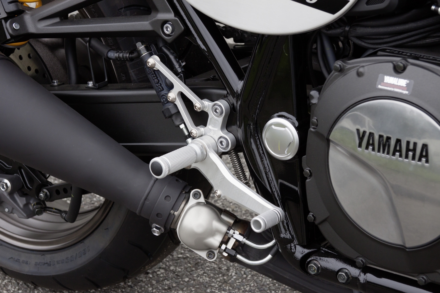 LSL Rearset for Yamaha XJR 1300, XJR1200, silver