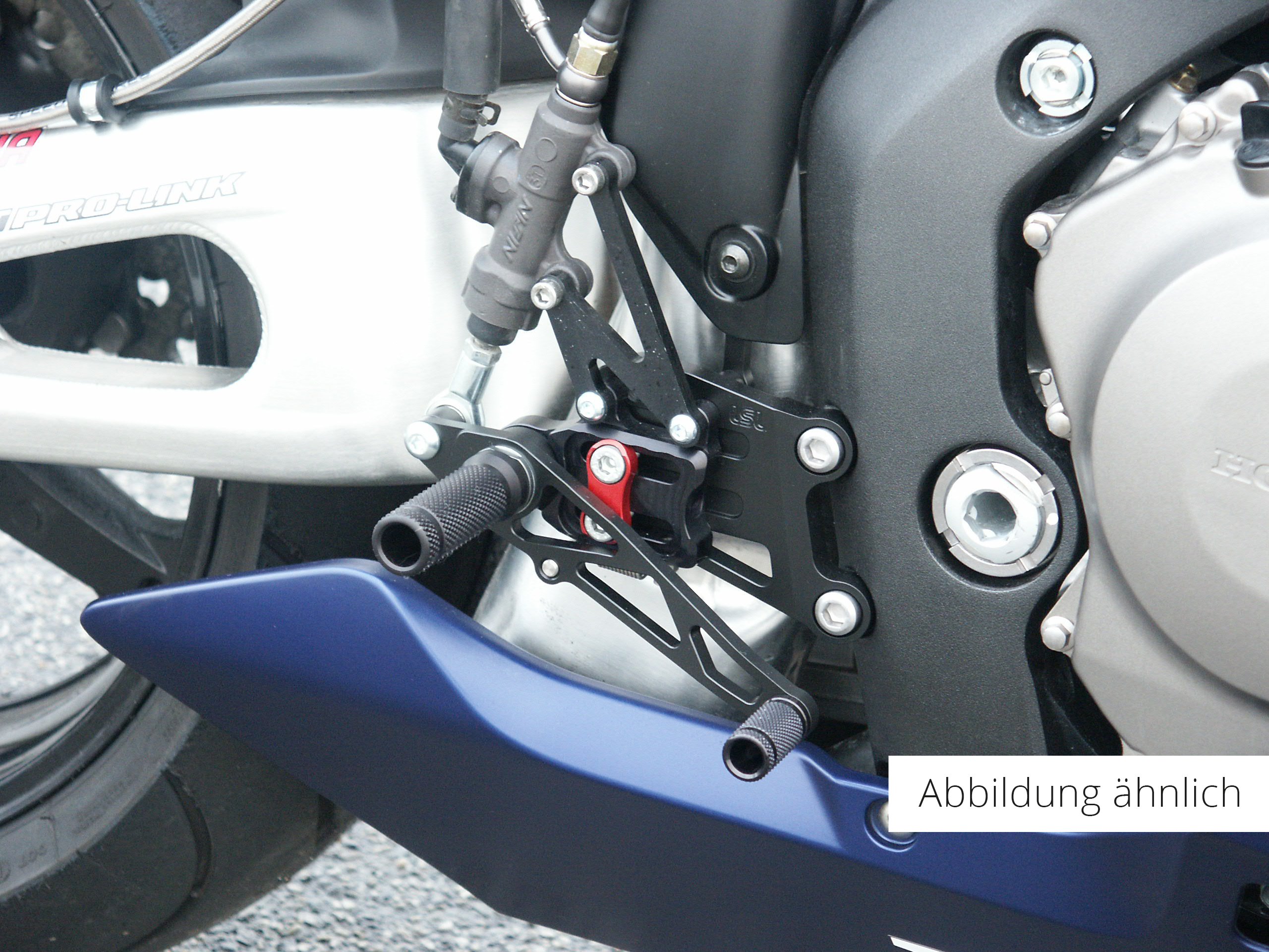LSL 2Slide Rearset for Honda CBR1000RR, 2017-, black-red