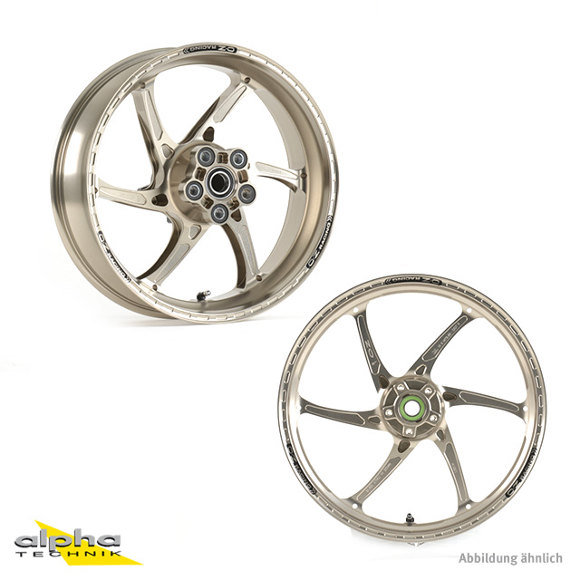 OZ Gass RS-A Aluminium Wheel Set in Titanium Finish for Yamaha YZF-R1/M, 2015-2023