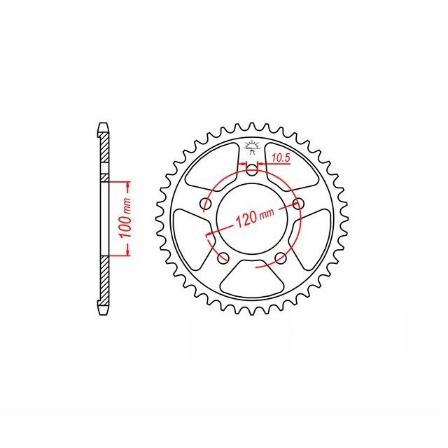 rear sprocket Aluminium, Aprilia Z-42