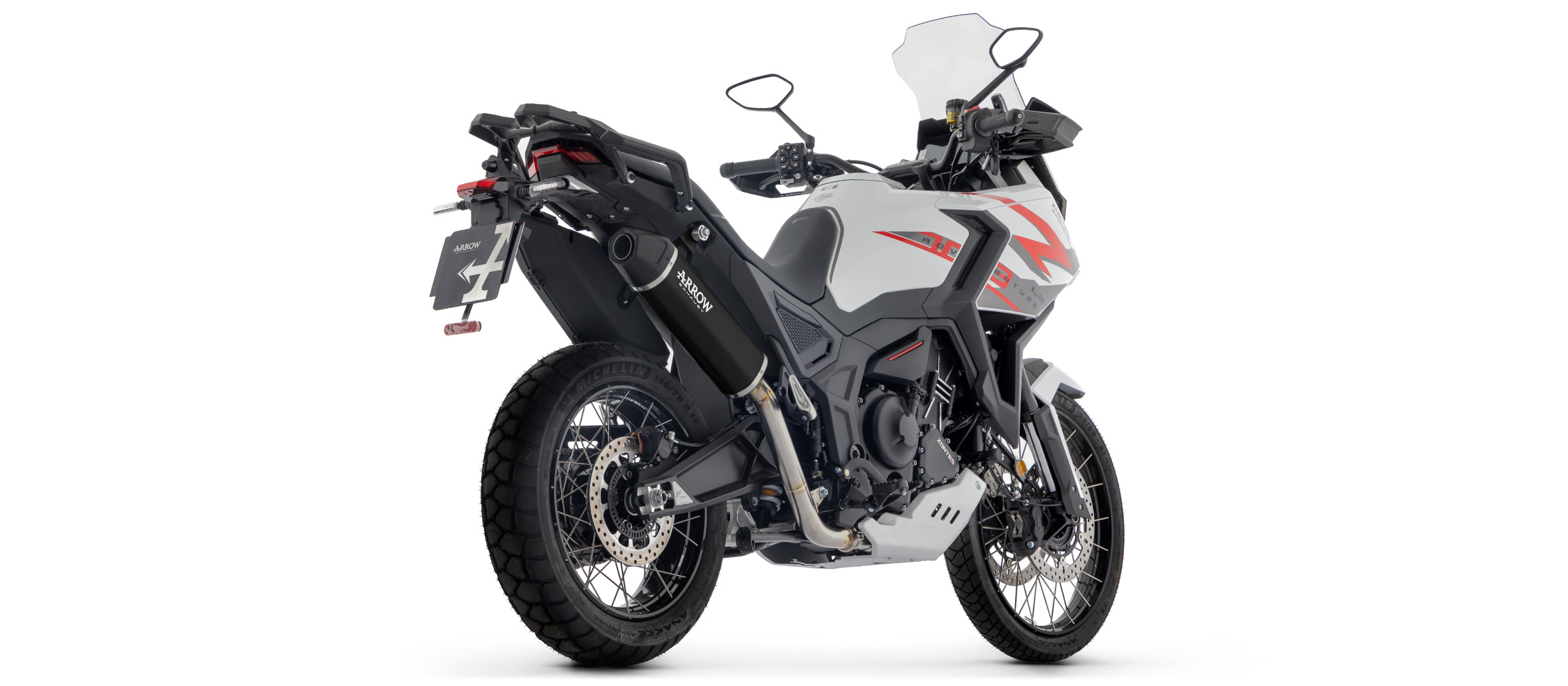 ARROW INDY RACE EVO Exhaust, black aluminium, for Zontes ZT703-F, 2025-