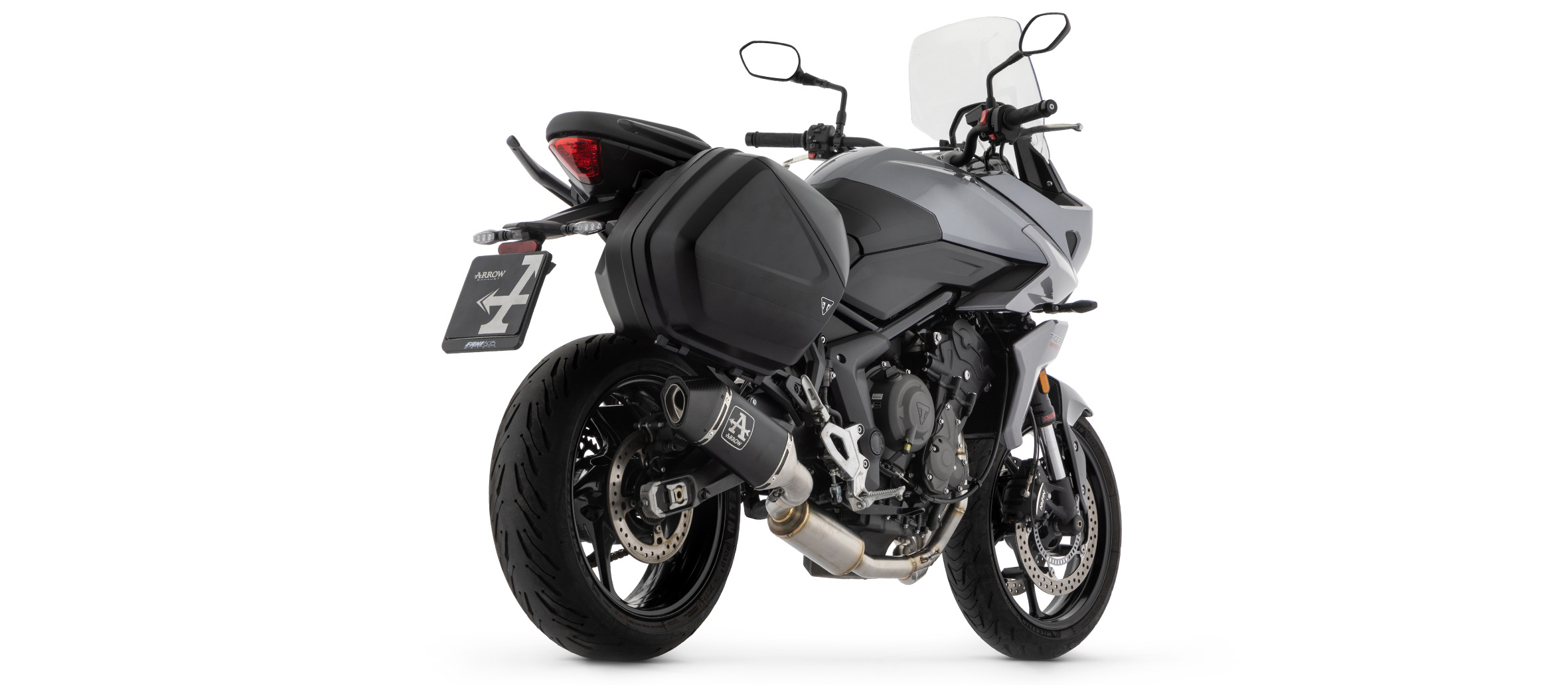 ARROW Full System with VELOCE Black Silencer and Carbon End Cap for Triumph Tiger 660, 2025-
