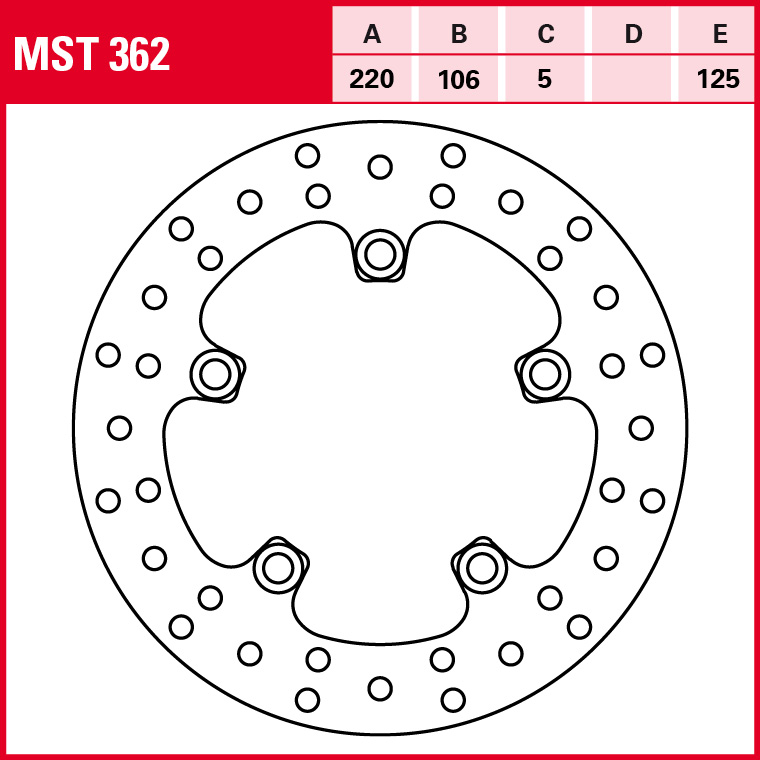 TRW brake disc All-round fixed MST362