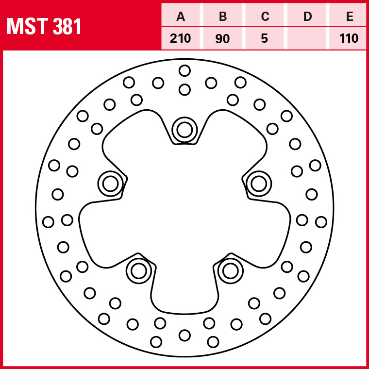 TRW brake disc All-round Rigid MST381