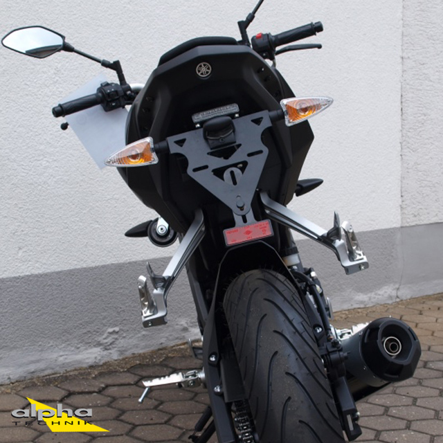 alpha Technik License Plate Holder Yamaha MT-125; Type RE11; Model Year 2014-