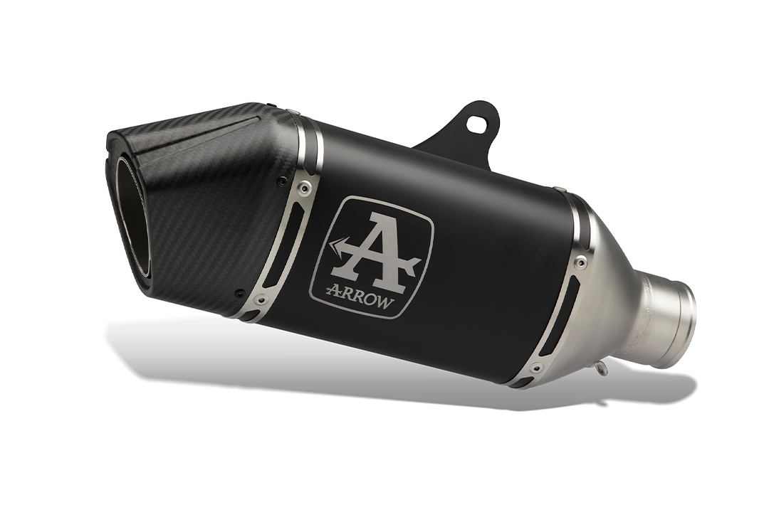 ARROW Racing Full System with VELOCE Black Silencer and Carbon End Cap for Kawasaki Ninja 650, Z650 Model Year 2024- without streethomologation