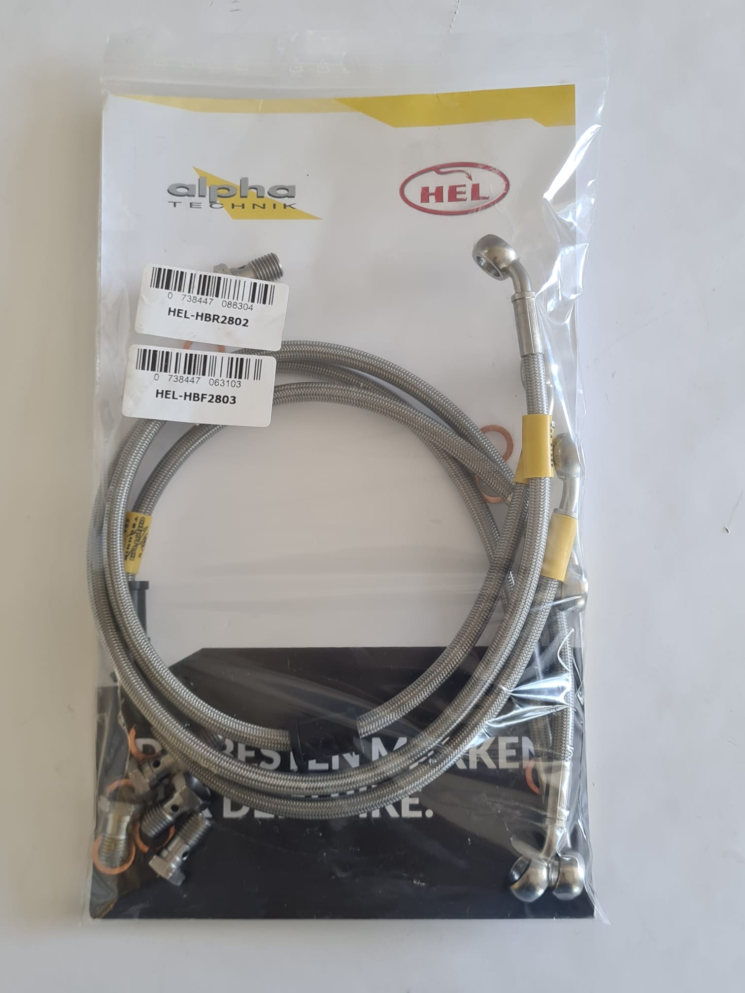 HEL Braided Brake Line Alternative Routing for Honda CBR1000RR Fireblade 2008 - 2015, Stainless Steel