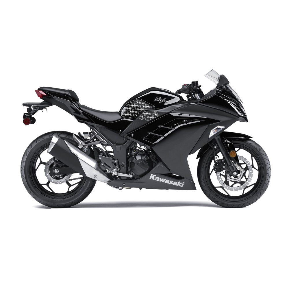 Stompgrip black, Icon, for Kawasaki, Ninja 250SL, Z300 2015-2016, Ninja 300 2013-2017, Z250SL 2015-2017