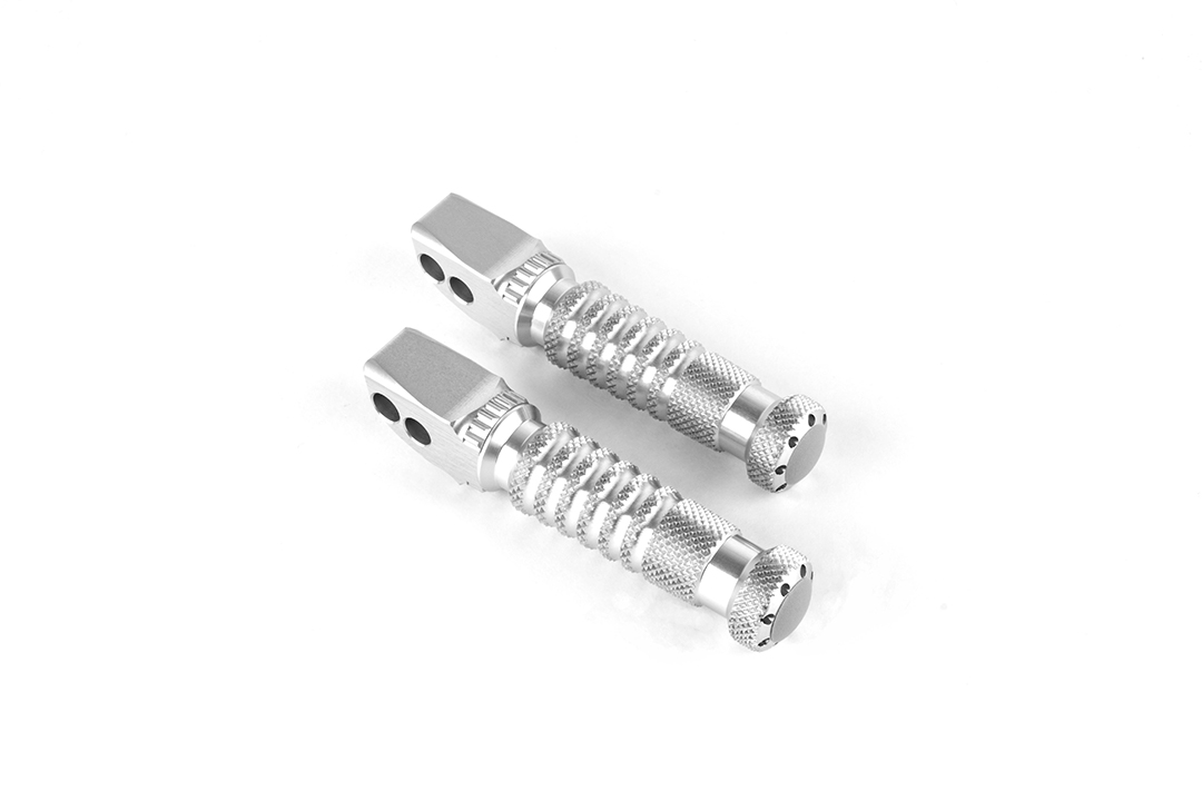 Gilles Replacement Footrest Kit, Rider/Pillion, Silver for KTM Duke 790/890/1290, Svartpilen 401/701
