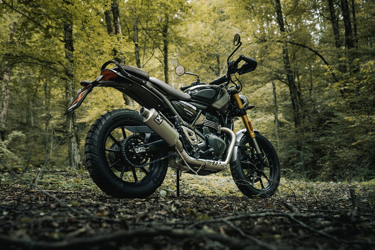 Akrapovic Slip-On Line (Titanium) Exhaust for Triumph Scrambler 400 X, 2023-2024