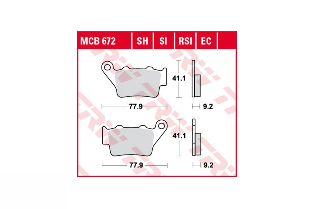 TRW brake padsatz MCB672EC rear