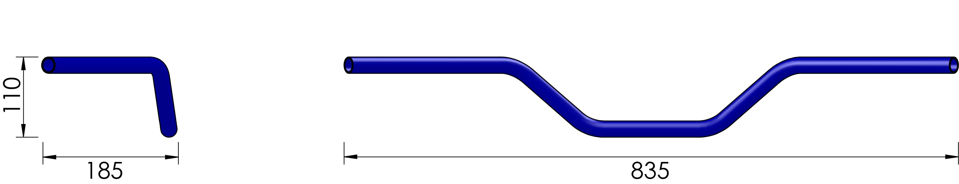 LSL Flat Track handlebar L14, 22mm, black