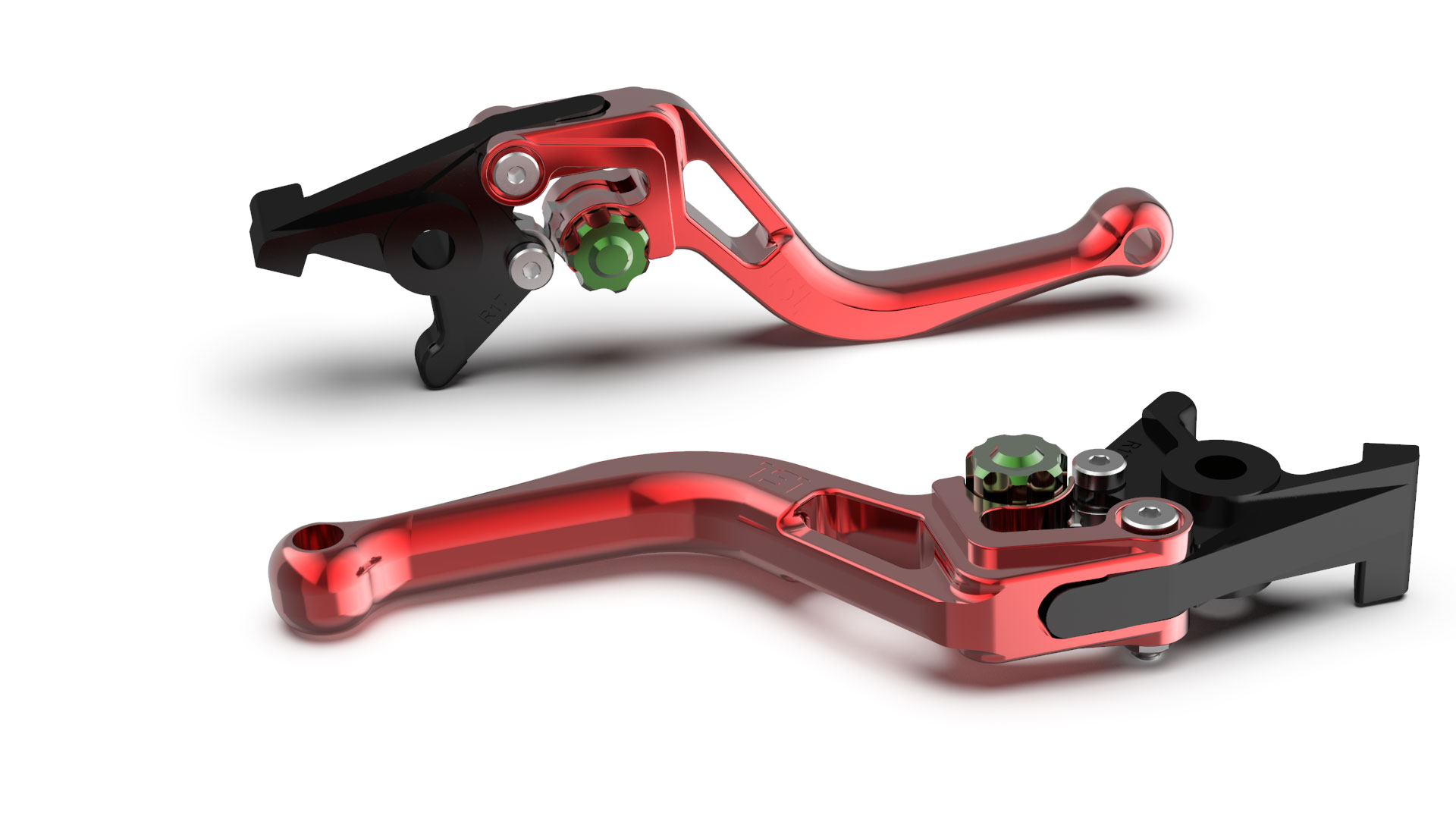 LSL clutch lever BOW L83R, short, red/green