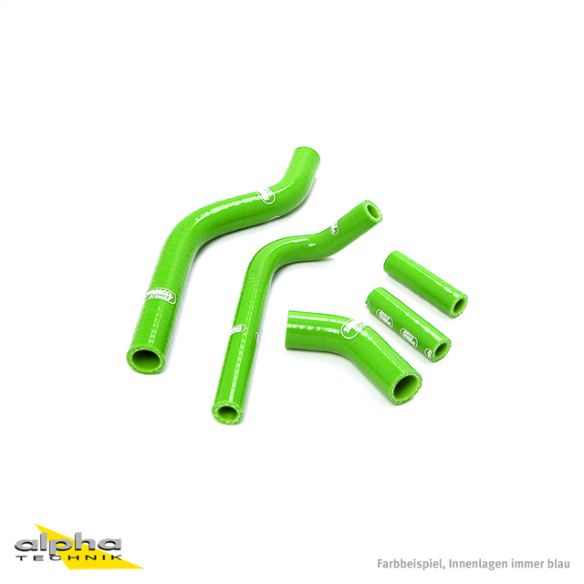 SAMCO SPORT Silicone Hose Kit, Green, for Kawasaki KX250F Model Year 2004-2005