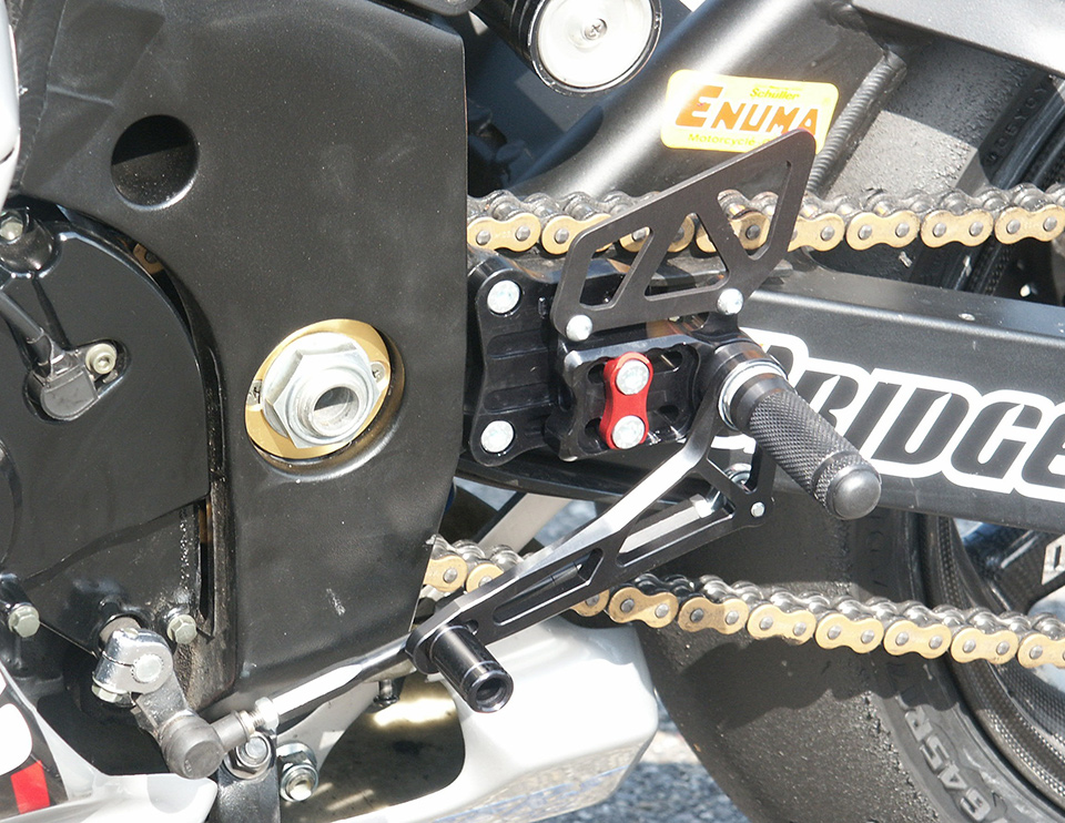 LSL 2Slide Rearset for Suzuki GSXR1000, 2003-2004, Black-Red