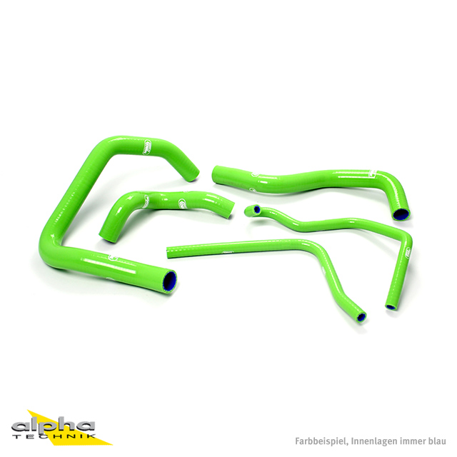 SAMCO SPORT Silicone Hose Kit Green for Kawasaki ZX6R ZX6R Model Year 1998-2002