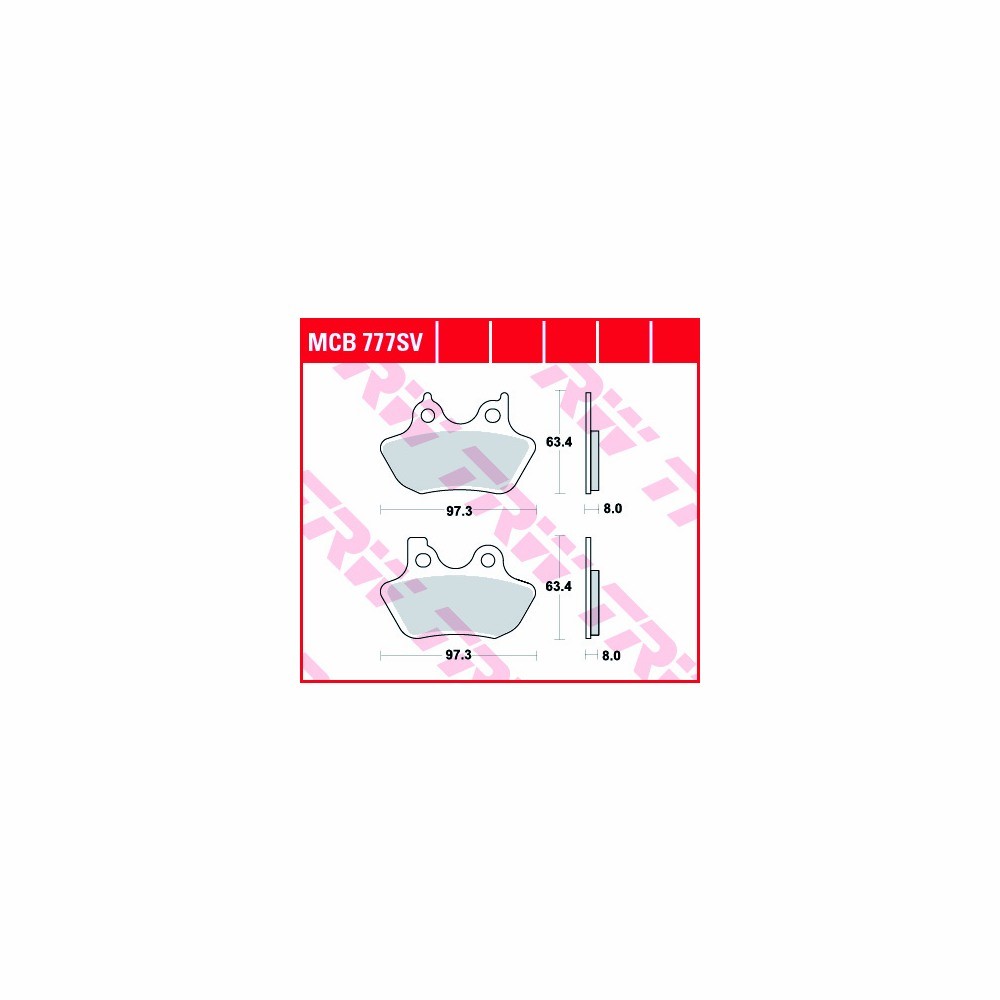 TRW brake padsatz Sinter Street MCB777SV front