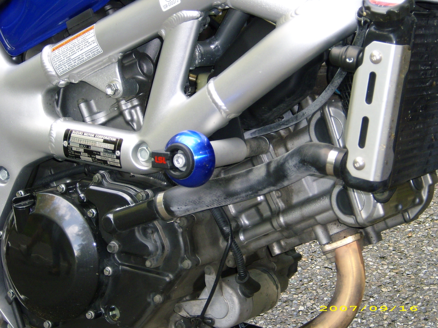 LSL Crash Pad Mounting Kit for Suzuki SV650/S, -2002