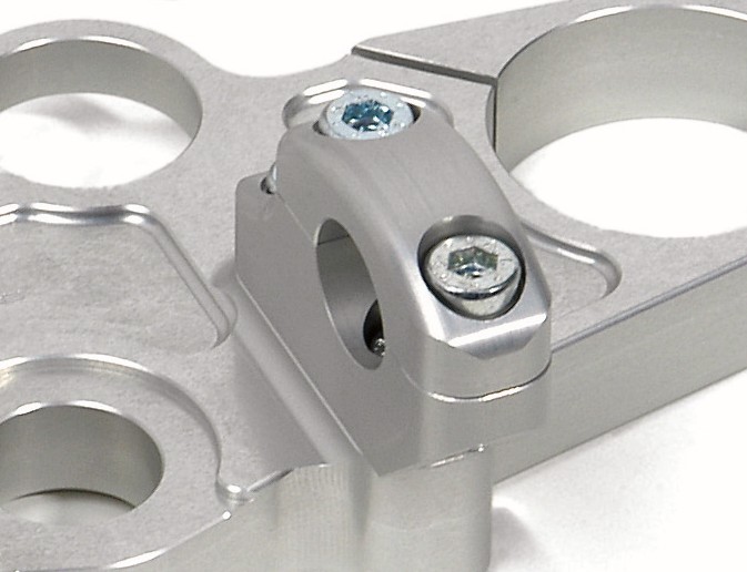 LSL Back-Set Handlebar Clamp Pair, Black