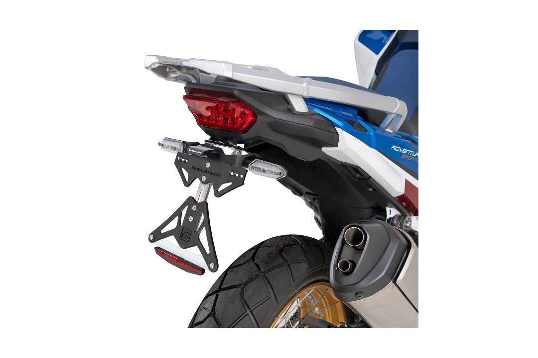 Barracuda Number Plate Holder for Honda Africa Twin 2021-, XL750 Transalp 2023- for use with original flasher light, turn signals