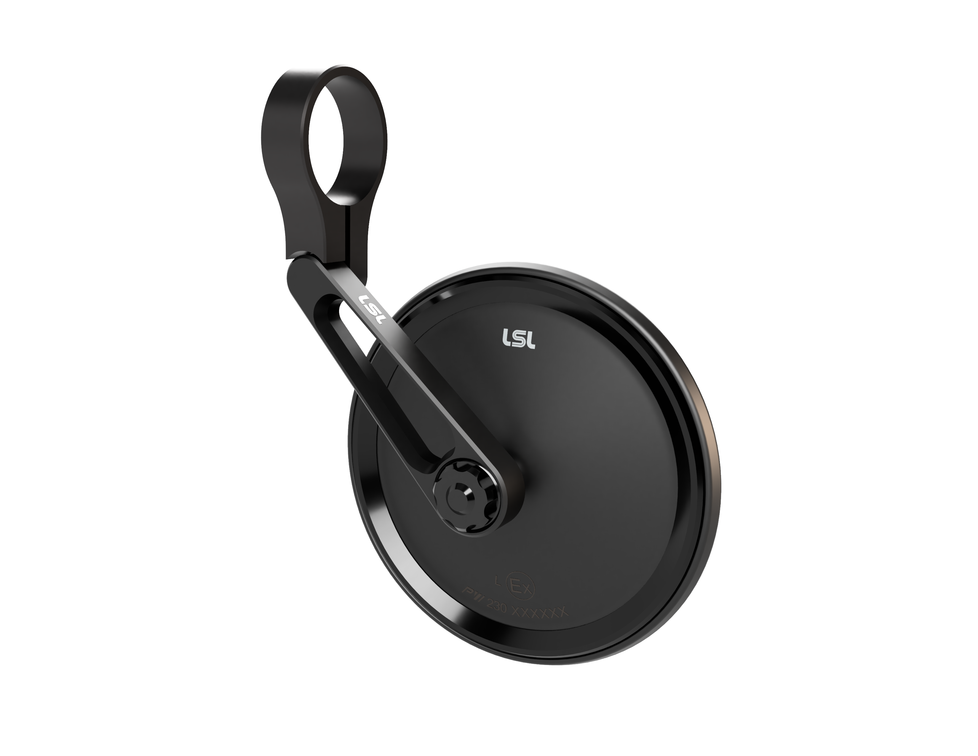 LSL NOVA-RUN Mirror, short handlebar bar end mirror, black, with street approval, ECE, with adapters for 22mm and 1 inch handlebar handlebars