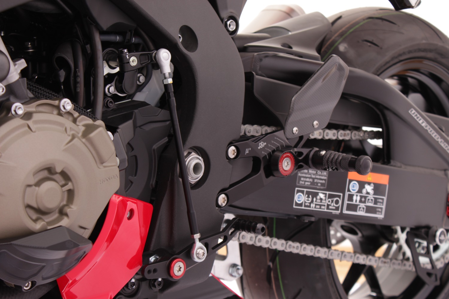 GILLES MUE2 footrestenanlage for Honda CBR1000RR SC77 Black