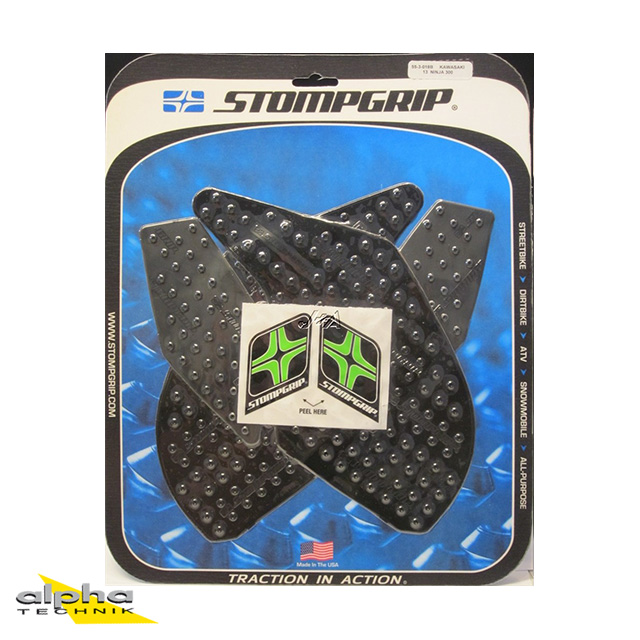 Stompgrip black, Volcano, for Kawasaki, Ninja 250SL, Z300 2015-2016, Ninja 300 2013-2017, Z250SL 2015-2017