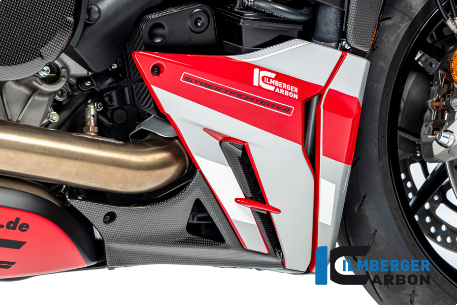 Ilmberger Carbon Fairing Lower Extension right side R/S, gloss, Ducati Streetfighter V2, 2022-