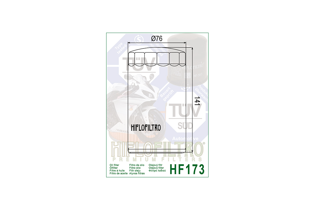 HIFLO oil filter HF173C for various HARLEY Dyna Glide Sturgis / Super Glide / Glide Daytona / Glide Custom / Low Rider / Wide Glide Models