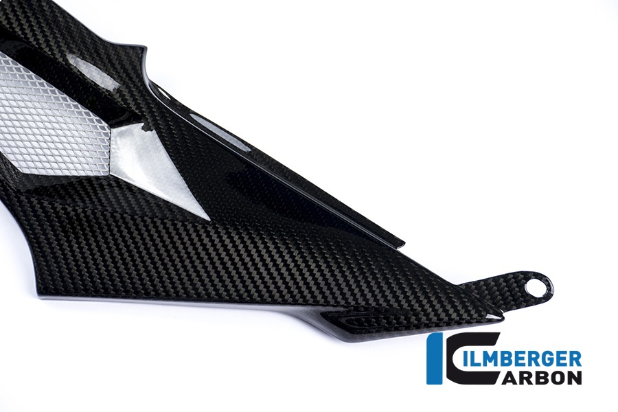 Seitendeckel links am Tank Racing, Carbon