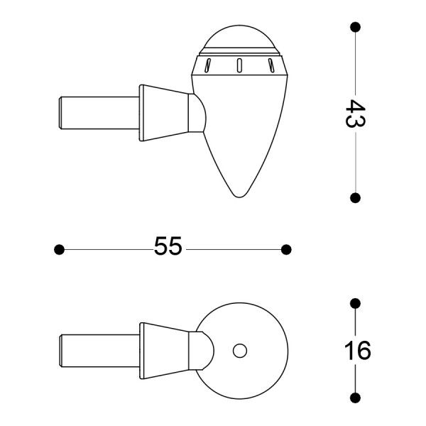 Barracuda flasher light, turn signal S-LED 3 B-LUX with integrated tail and brake light black