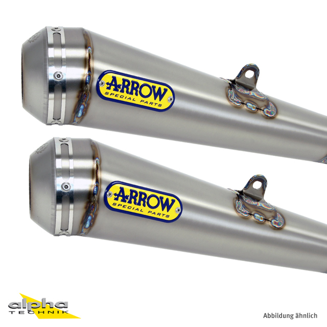 ARROW PRO-RACING Exhaust for Triumph Bonneville T100 / T120 2016-, Stainless Steel (Only with ARROW Header)