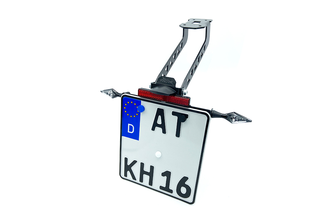 alpha Technik License Plate Holder for Kawasaki Versys 1000, Type LZT00B, Model Year 2017-2018
