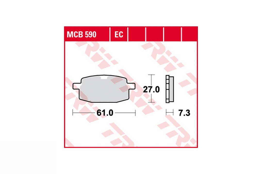 TRW Brake Pad Set MCB590EC Rear