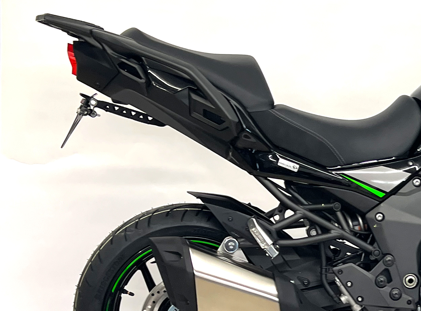 alpha Technik License Plate Holder for Kawasaki Versys 1000, Type LZT00C, from model year 2019 - and Versys 1100, Type LZT10A, model year 2025-