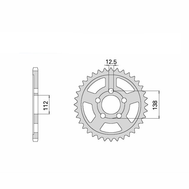 rear sprocket Aluminium, HONDA/YA Z-46