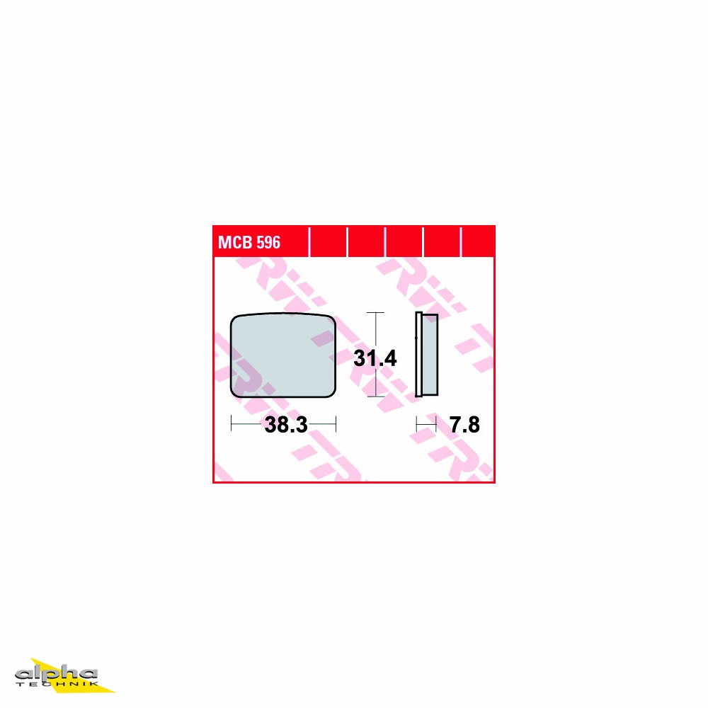 TRW LUCAS brake pad pad set, organic, front with ABE