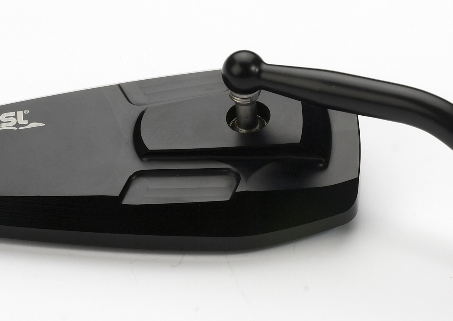 LSL Gonia Mirror, handlebar mirror, right side R/S, black. Approved for vehicles with German operating permit (approx. up to model year 2000). No ECE approval!