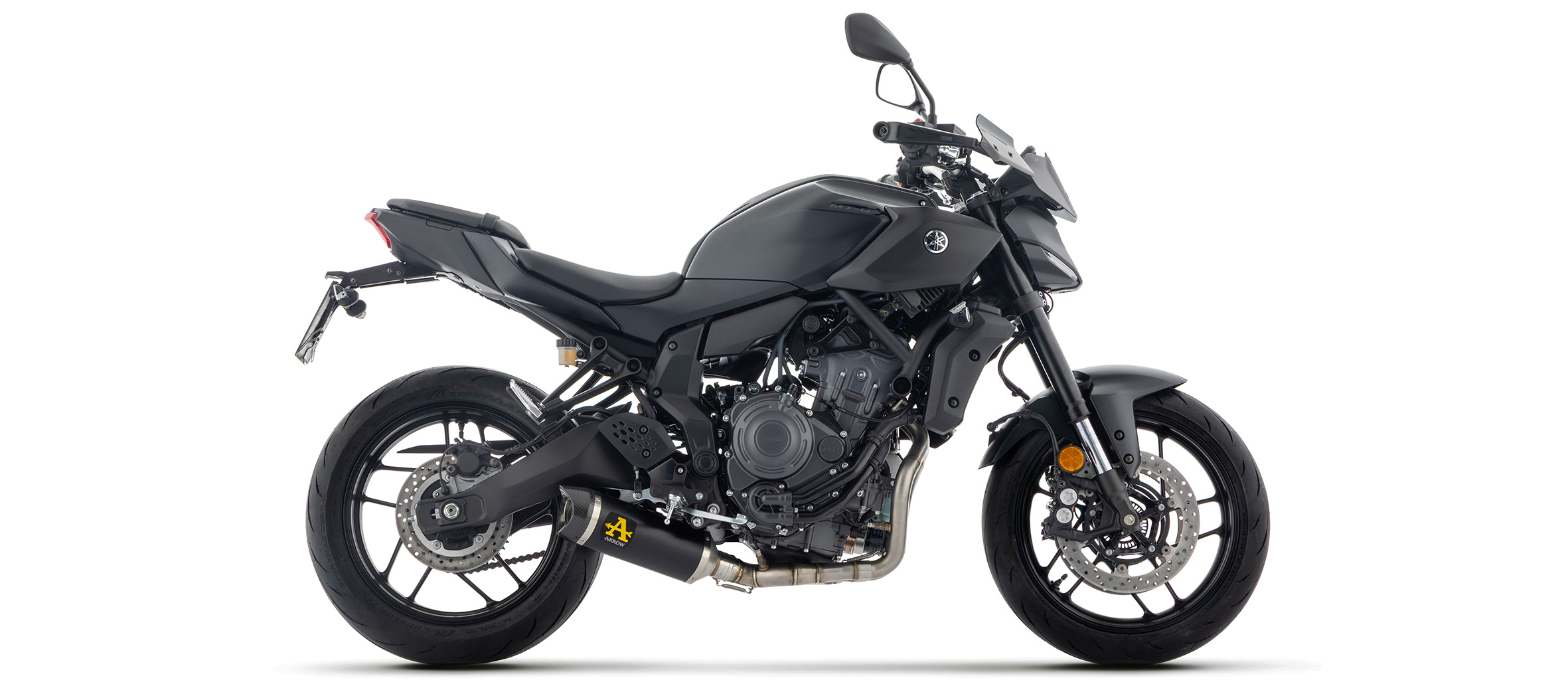 ARROW Thunder Racing System Titanium Sleeve for Yamaha MT07, Type RM48, RM49, RM50, RM51, RM53, RM54, 2025-