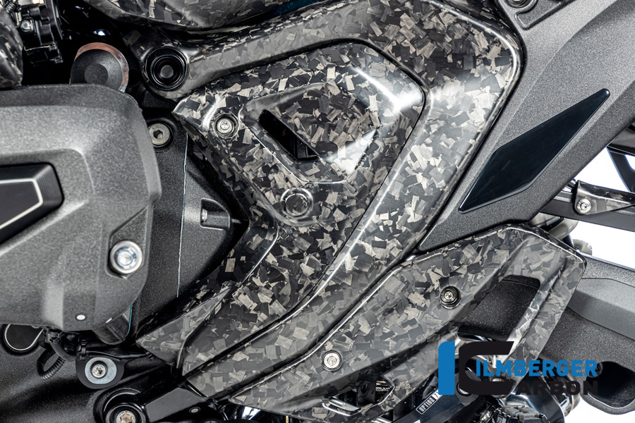 Ilmberger Carbon Frame Triangle Cover left side L/S, Black Diamond Carbon, Matt, BMW R1300GS 2023-