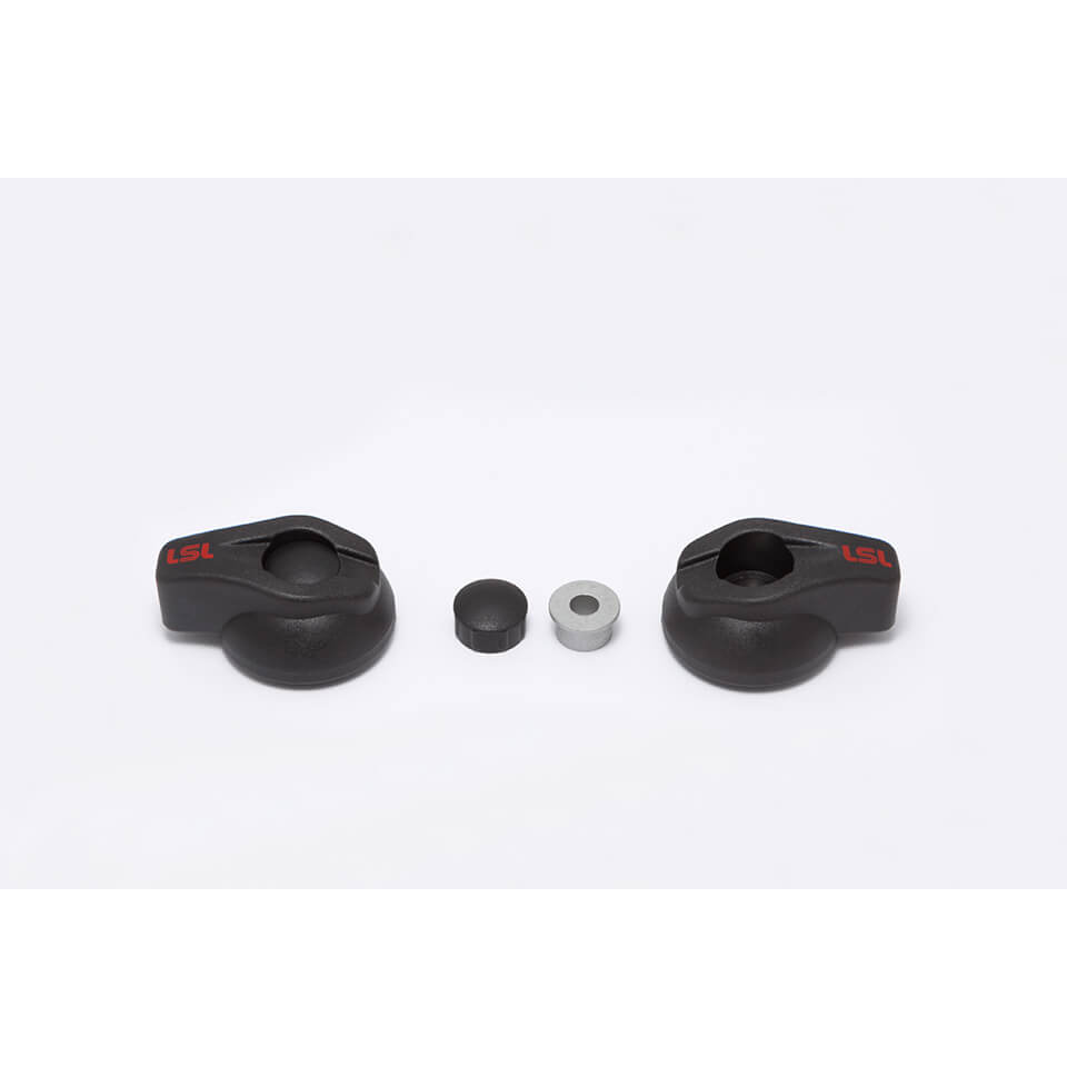 LSL Crash Pad Classic Heads, Matt Black Plastic, Pair